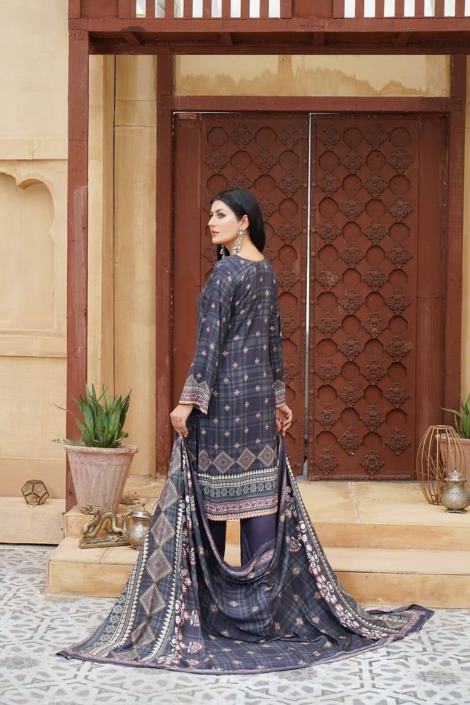 Blackish Grey Linen Dress 3PCS